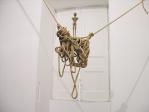 2006 knotted rope and steel, variable dimensions